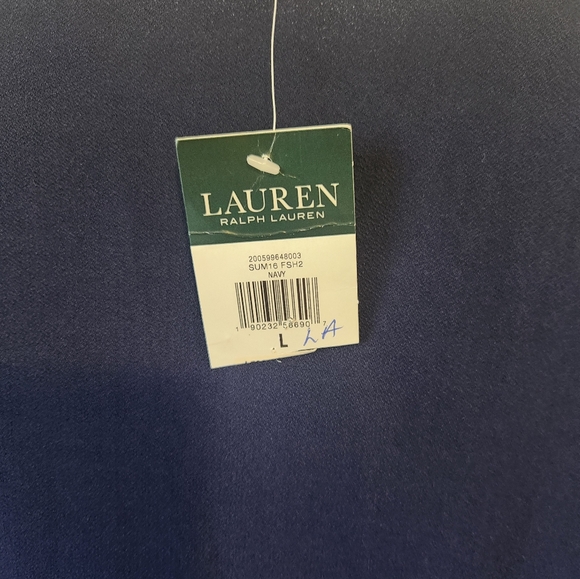 Lauren Ralph Lauren Wrapfront Belted Jumpsuit Navy Blue | Size L. | NWT - Picture 8 of 9